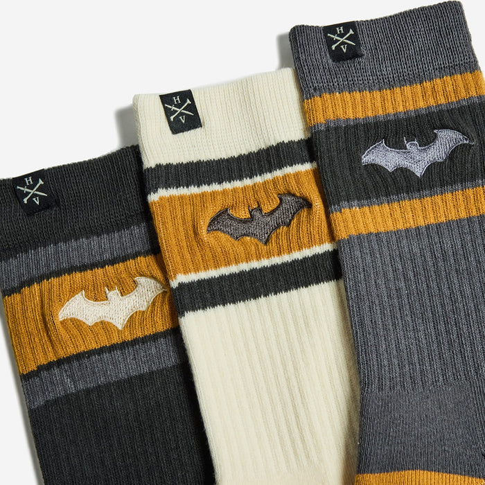 Batman Ribbed Crew Sock Set - Heroes & Villains-DC Comics-Socks