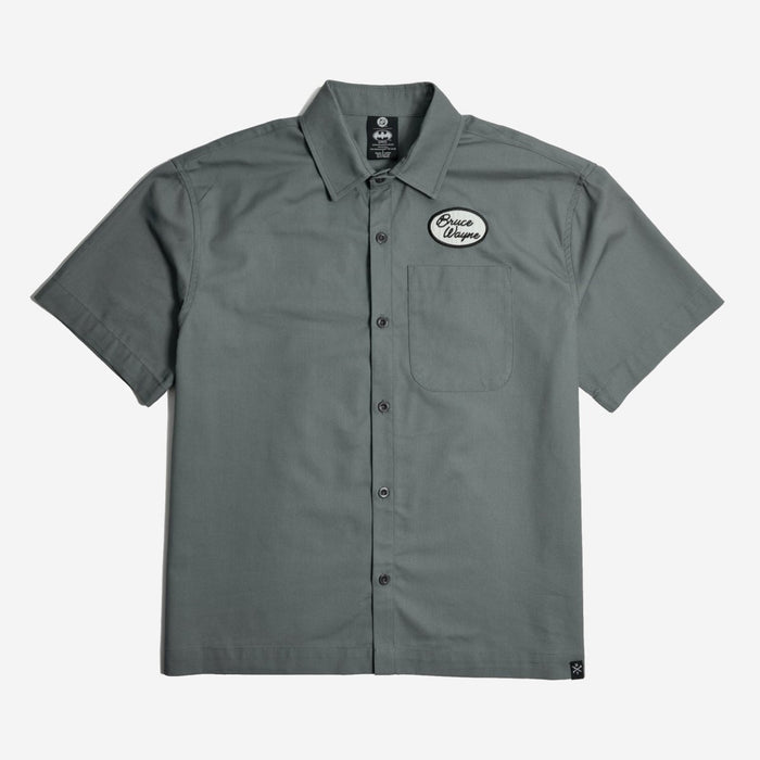 Batman Mechanic Chainstitch Work Shirt - Heroes & Villains-DC Comics-Button-Down
