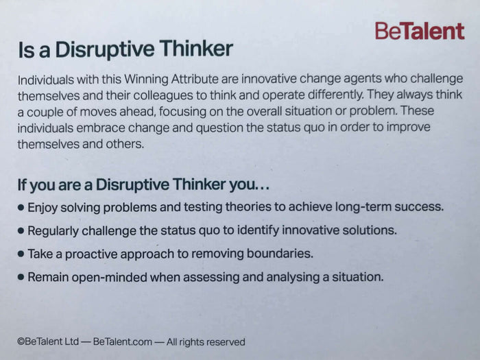 Be Talent Winning Attitude Cards  sold on The Positive Psychology Shop