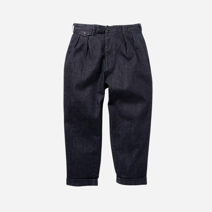 Beams Plus 2 Pleats Tapered Denim - Indigo