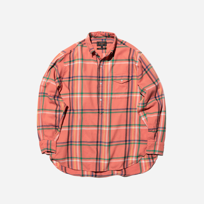 Beams Plus B.D Pullover Classic Fit Indian Nel Plaid - Pink