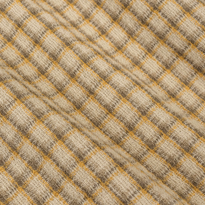 Beams Plus Open B.D Panama Plaid Double Face - Beige
