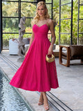 Bella di Lago Cherry Lace Godet Midi Dress