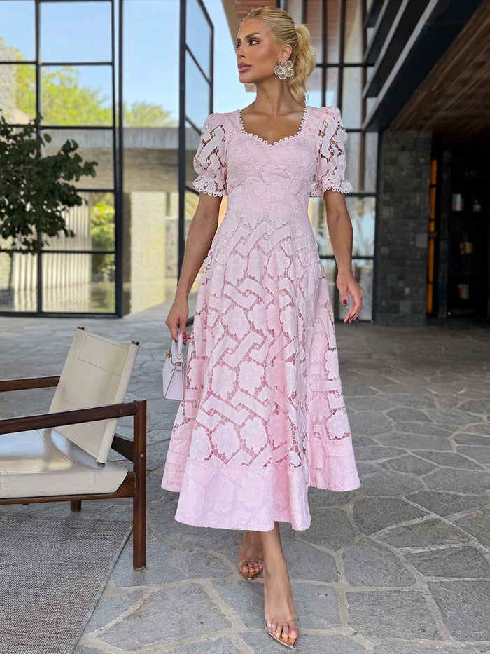 Bella di Rosa Lace Midi Dress