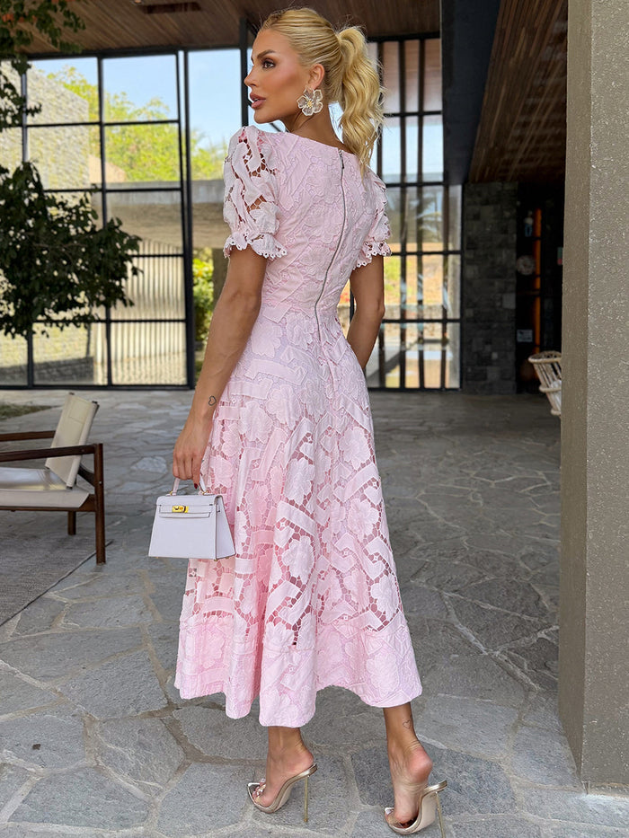 Bella di Rosa Lace Midi Dress