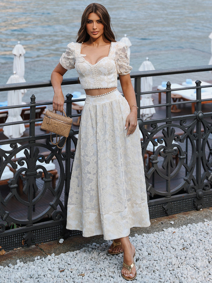 Bella di Siena Sand Lace Midi Set