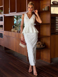 Bella Di Sorrento Off-White Midi Set