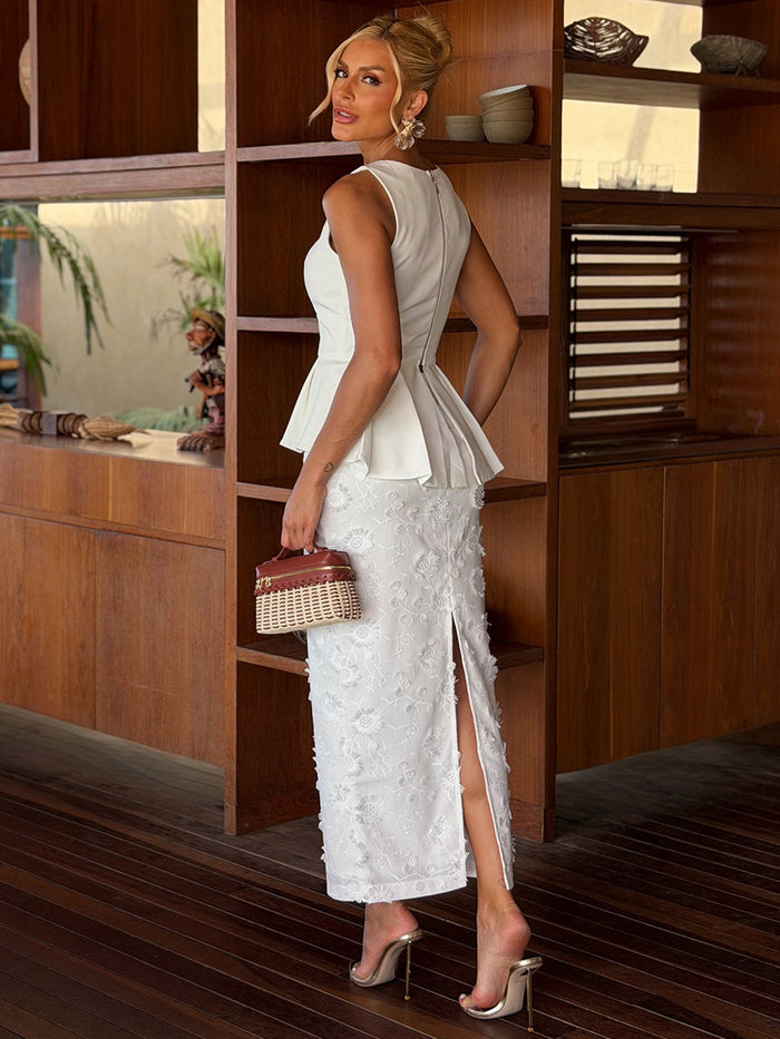 Bella Di Sorrento Off-White Midi Set
