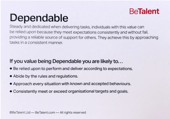 BeTalent Values Cards, sold on the positive psychology shop