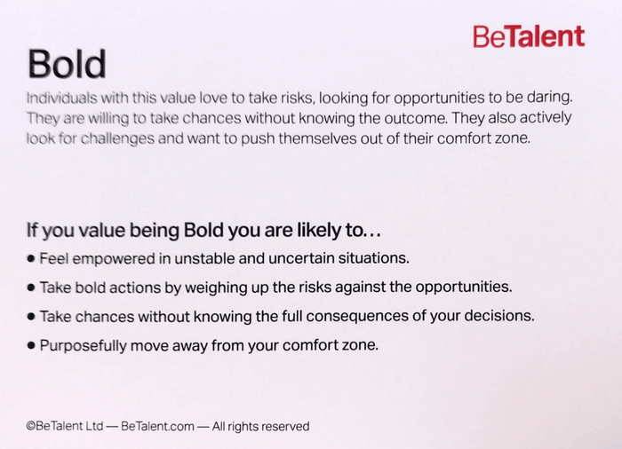 BeTalent Values Cards, sold on the positive psychology shop