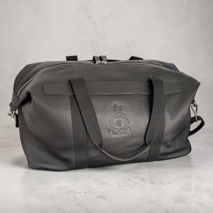 Black Leather G&L Embossed Holdall