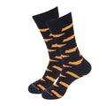 Black crew socks with orange Tennessee state pattern from The Pink Doxie Boutique.
