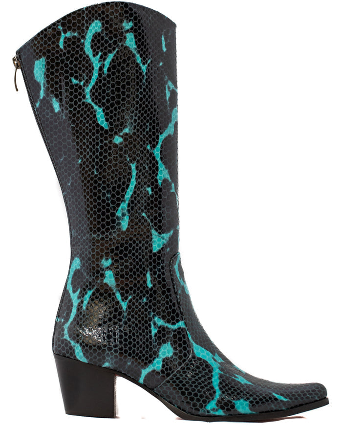Black and Turquoise Lightning
