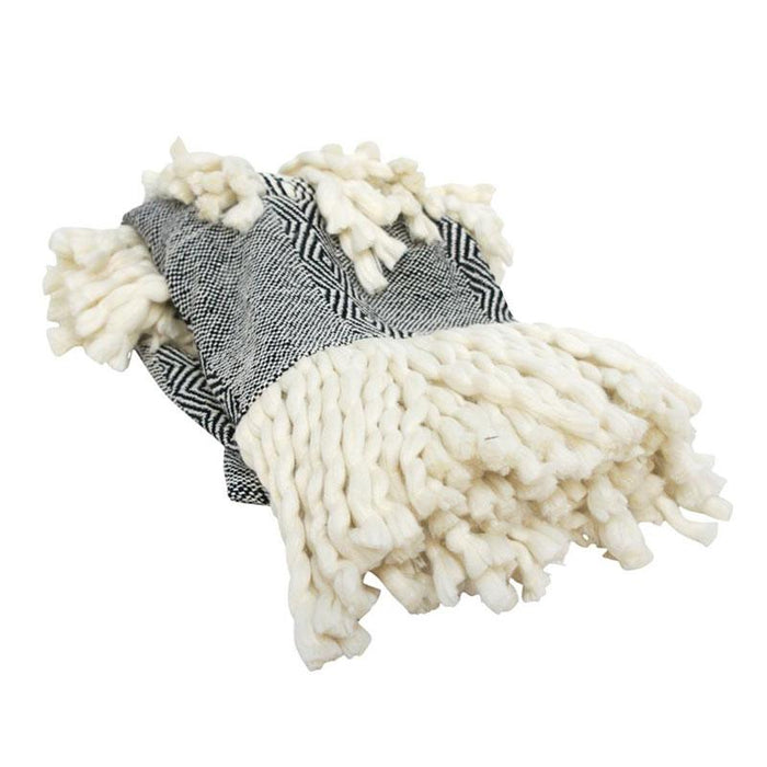 Banyan Home Black Zara Throw | Koop.co.nz