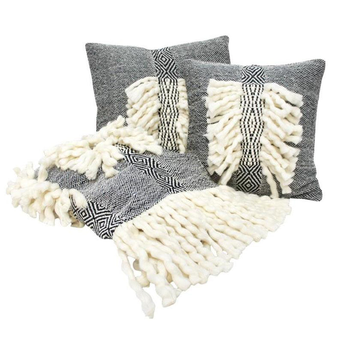 Banyan Home Black Zara Throw | Koop.co.nz