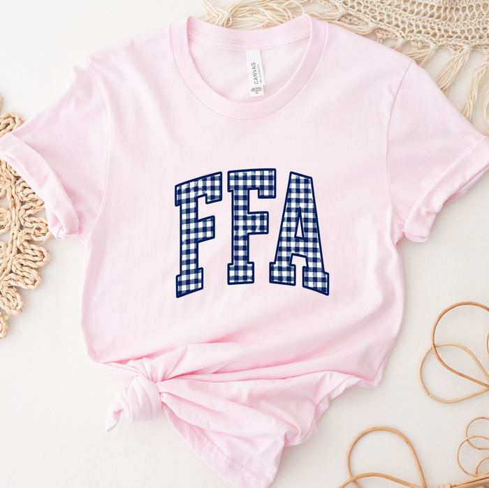 Blue Plaid FFA- Bella Canvas T-Shirt