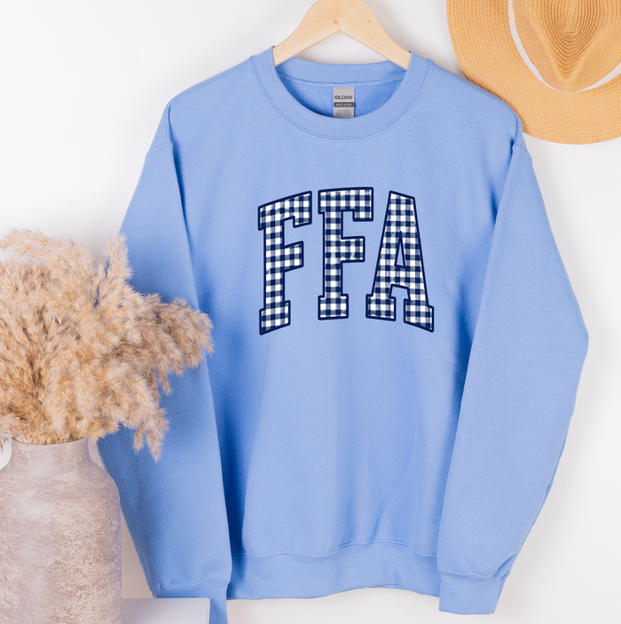 Blue Plaid FFA– Crewneck