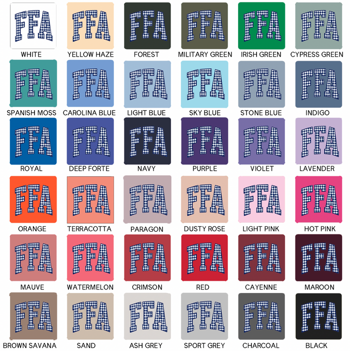 Blue Plaid FFA– Crewneck