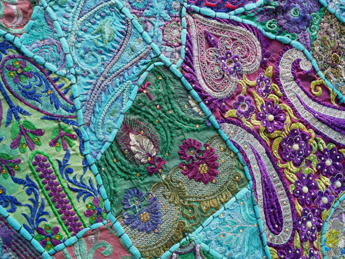 Blue wall tapestry - Indian wall hanging - bohemian hippie wall decor - The Shanti Home