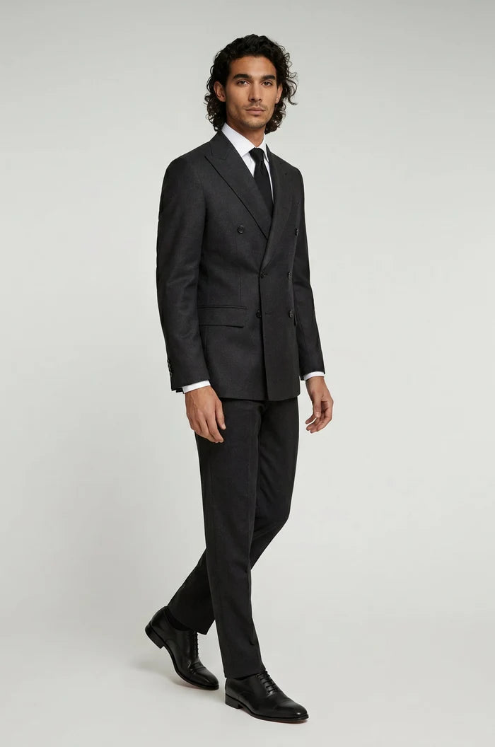 Blutailor Black Double Breasted Suit