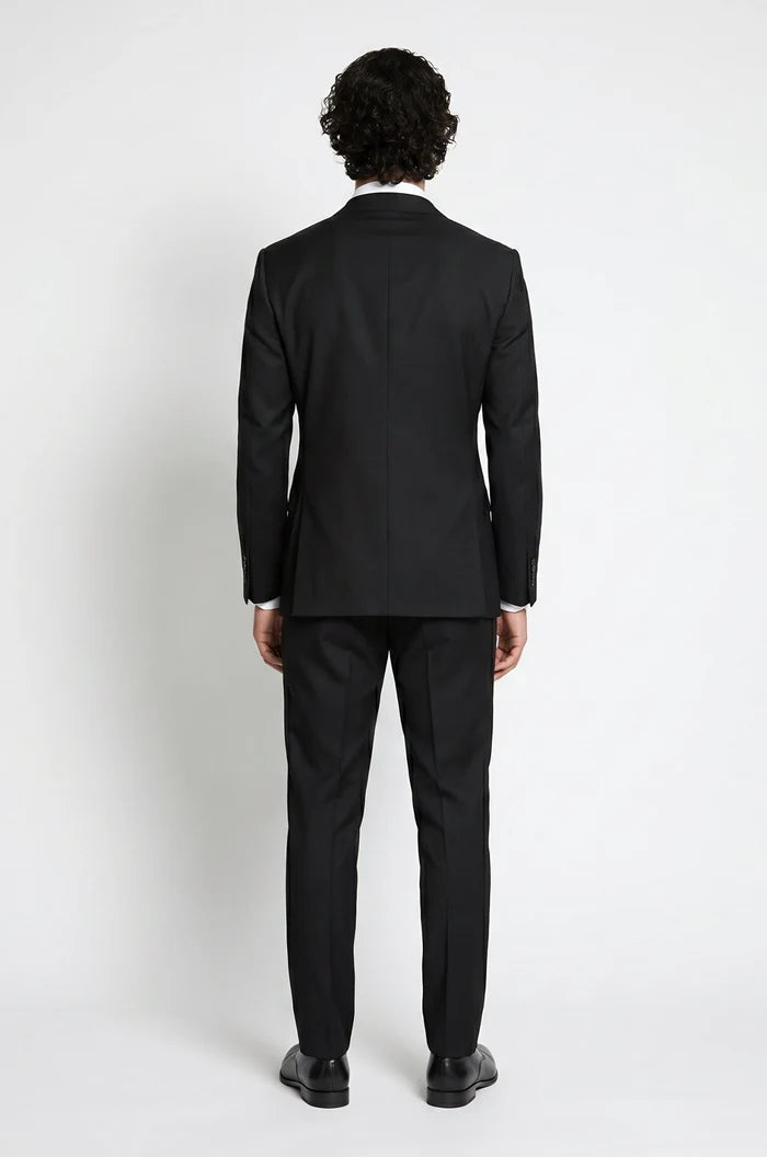 Blutailor Black Double Breasted Suit