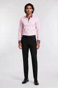 Men's Blutailor Blush Rose Paisley Accent Shirt crafted from premium Giza cotton, featuring a soft blush rose hue, elegant paisley accent detailing, tailored fit, button-front design, and a refined aesthetic ideal for formal, business, and smart-casual occasions.
