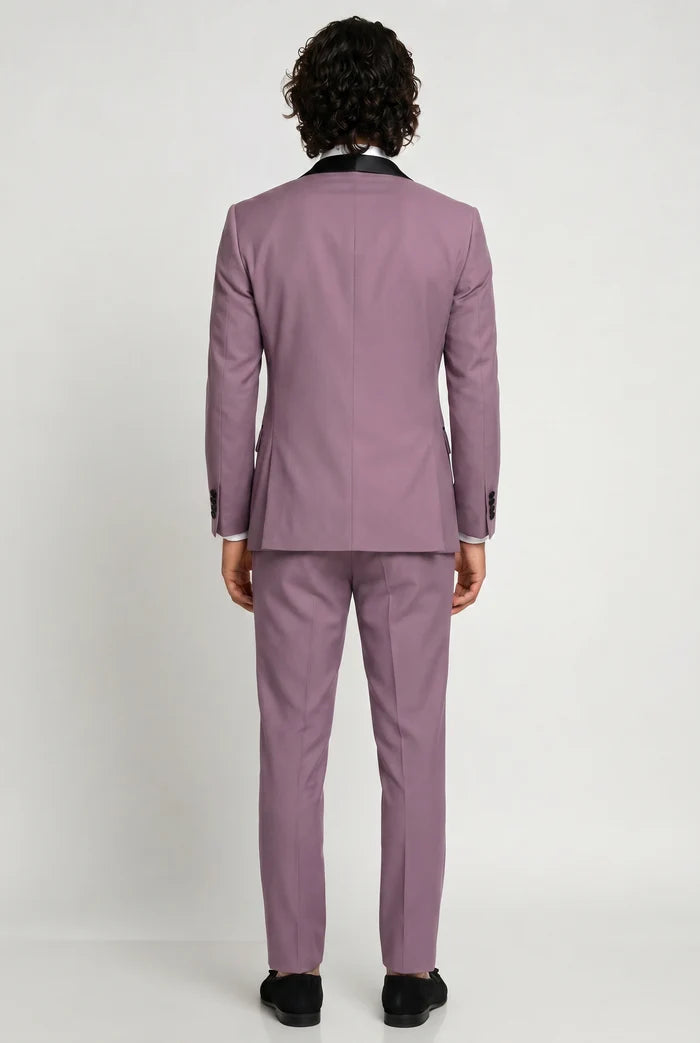 Blutailor Mauve Broad Peak Lapel 2 piece Tuxedo