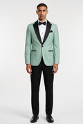Blutailor Mint Green Broad Peak Lapel 2 piece Tuxedo