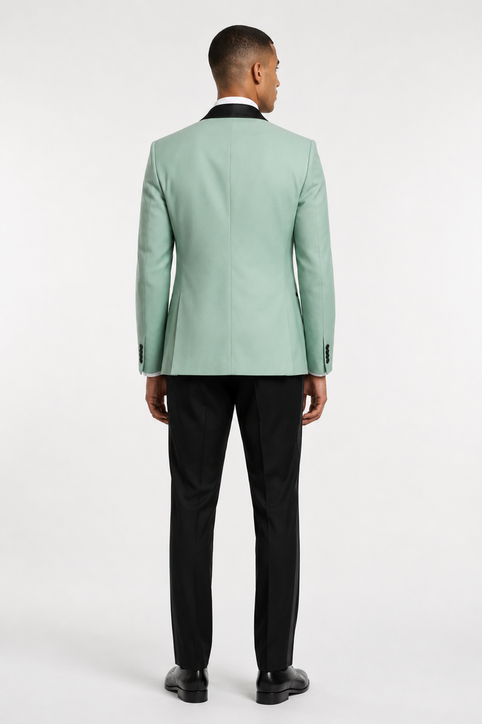 Blutailor Mint Green Broad Peak Lapel 2 piece Tuxedo