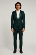 Blutailor Ocean Teal 2 piece tuxedo in premium fabric with a custom tailored fit, featuring a sleek blazer and matching trousers for a bold and sophisticated formal look.