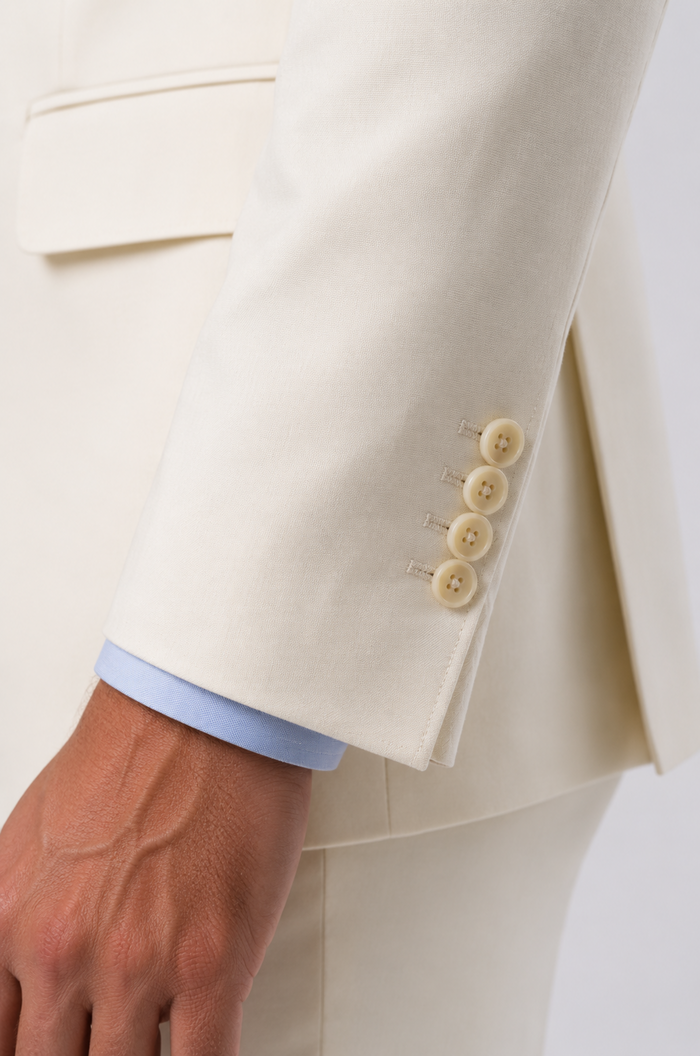 Blutailor Signature Ivory Regent Double Breasted suit