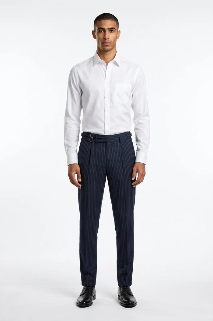 Blutailor Sovereign Navy Pinstripe Gurkha pant