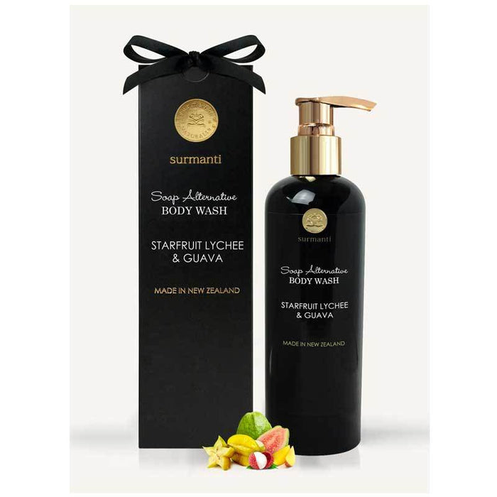 Surmanti Body Wash Soap Alternative - Starfruit, Lychee & Guava (300ml) | Koop.co.nz
