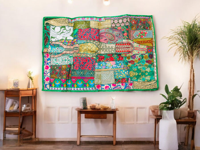 Boho jungle wall tapestry - Indian wall hanging - bohemian hippie wall decor