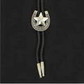 Bolo Silver Horseshoe with Star Tie