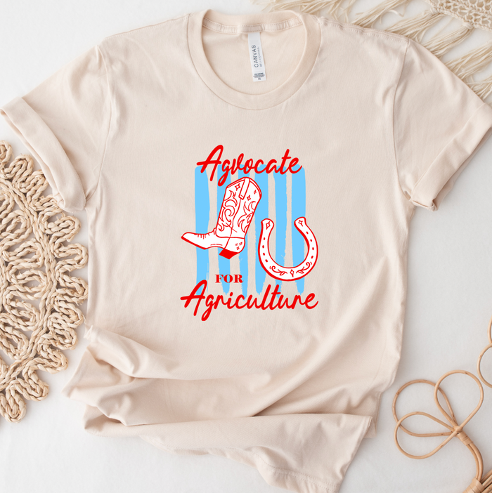 Boots and Horseshoe Agvocate- Bella Canvas T-Shirt