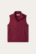 Bormio Zip Fleece Vest Burgundy
