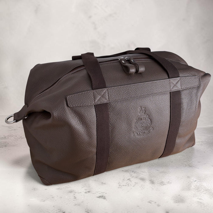 Brown Leather G&L Embossed Holdall