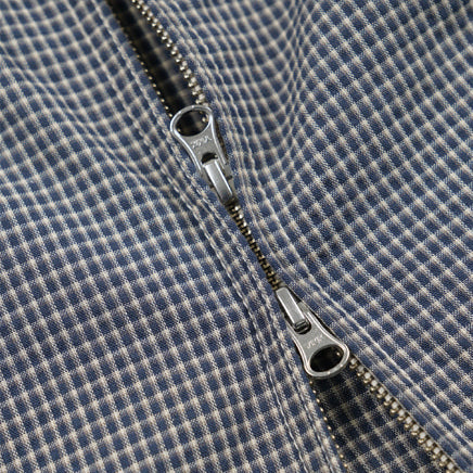 BUDDY CHECK HARRINGTON JACKET - SEA BLUE