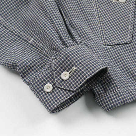 BUDDY CHECK HARRINGTON JACKET - SEA BLUE
