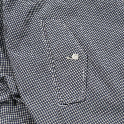 BUDDY CHECK HARRINGTON JACKET - SEA BLUE