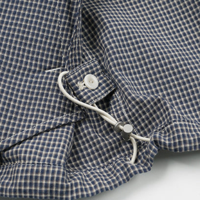 BUDDY CHECK HARRINGTON JACKET - SEA BLUE