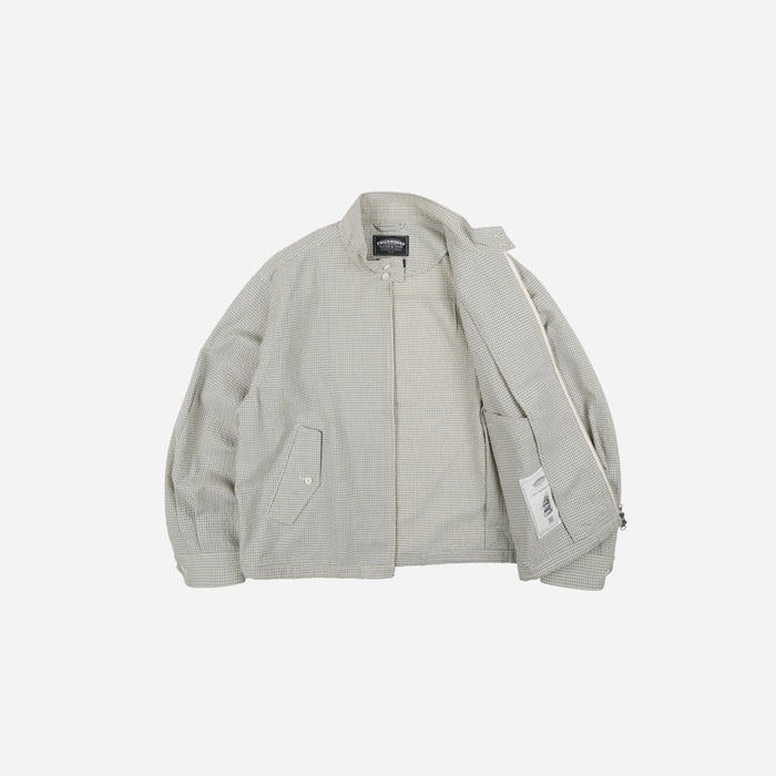 BUDDY CHECK HARRINGTON JACKET - SKY BLUE