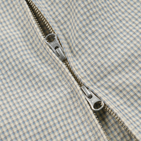 BUDDY CHECK HARRINGTON JACKET - SKY BLUE