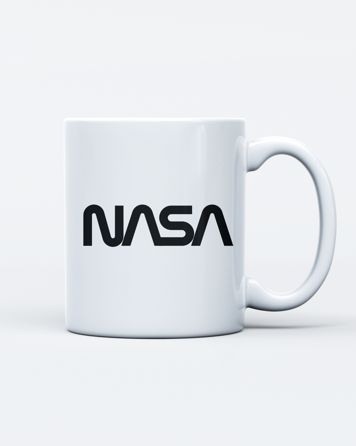 Caneca De Cerâmica Branca - Missão STS 27 NASA Worm