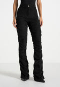 caroline-tacked-suede-fit-and-flare-trousers-black