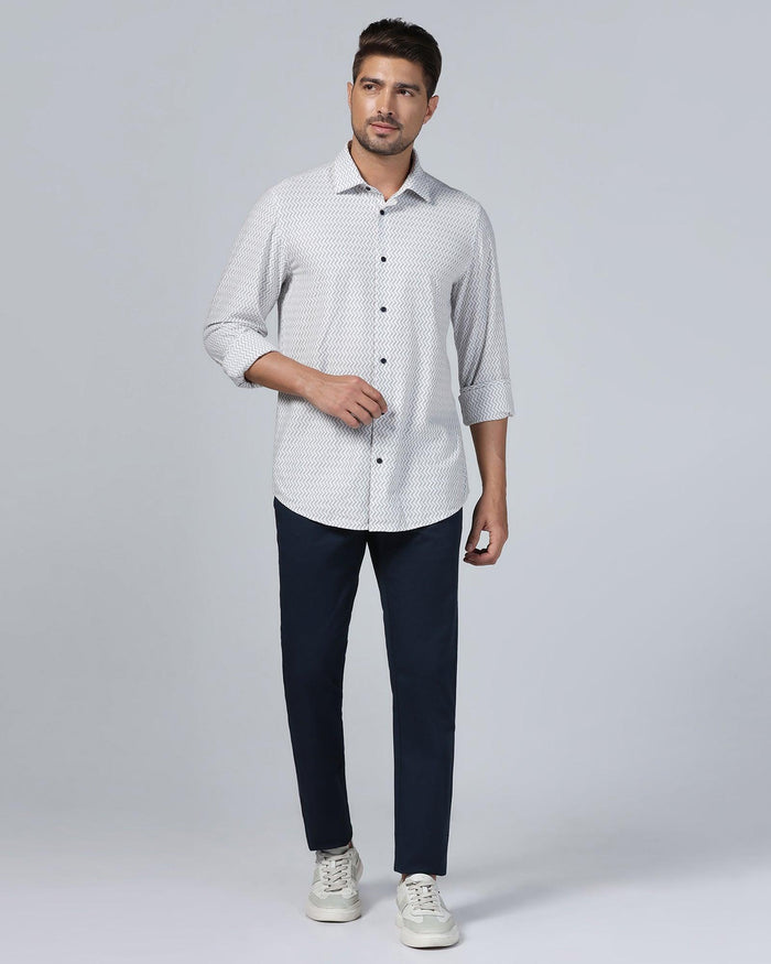 Casual Black Jacquard Shirt - Shaolin
