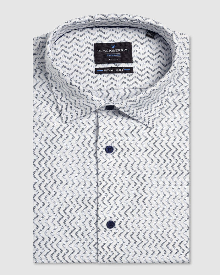 Casual Black Jacquard Shirt - Shaolin
