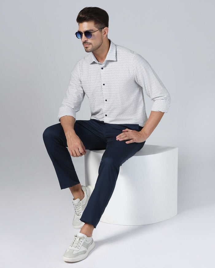 Casual Black Jacquard Shirt - Shaolin