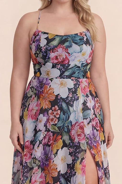 Catalina Dress in Black Floral - Plus